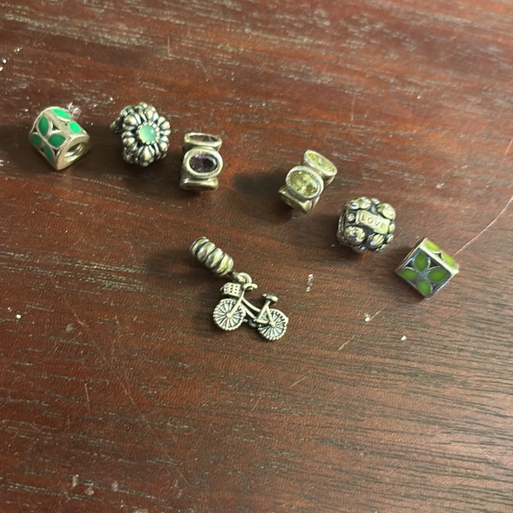 Pandora Silver Bracelet with multiple charms There are 8 charms included in this - Picture 2 of 3